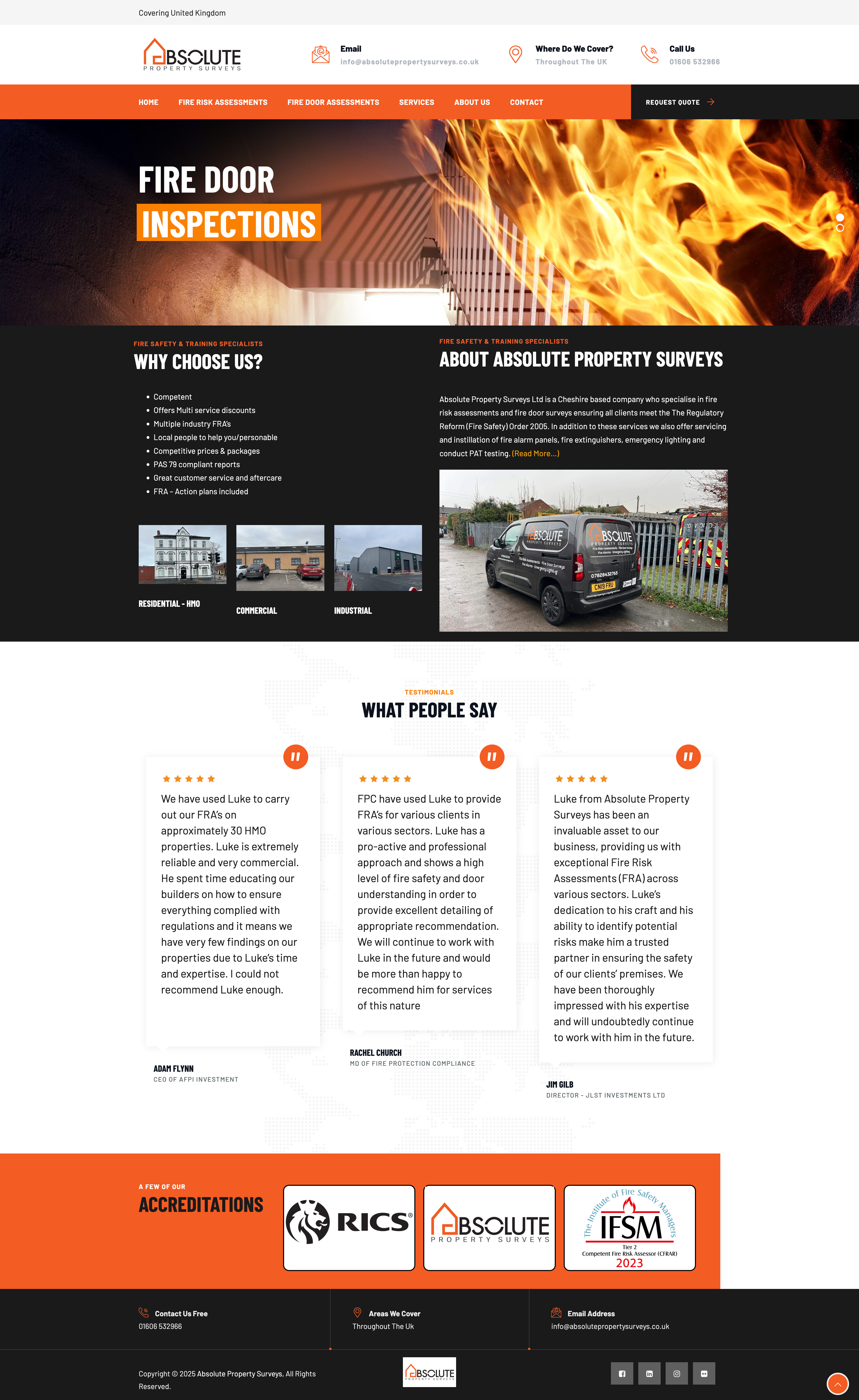 Absolute Property Surveys Fire Safety Website